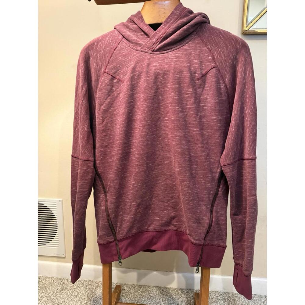 Lululemon Om & Roam Hoodie Size 4 Heathered Berry Side Zip Pullover Sweatshirt